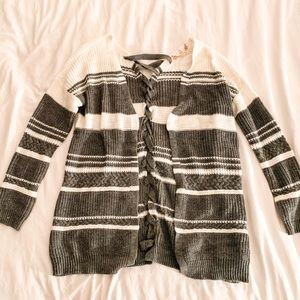 EUC Pink Rose Chunky Knit Cardigan